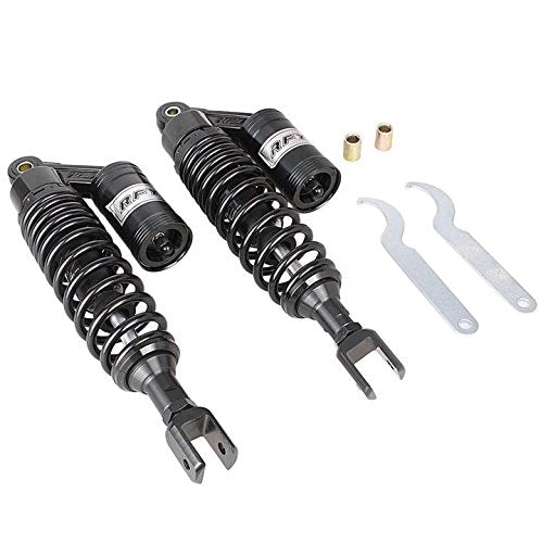 320mm Pair Rear Motorcycle Shock Absorbers Suspension Eye to Clevis Universal for Kawasaki Honda Yamaha Suzuki Black - color: 320mm Black