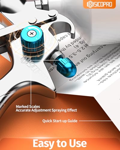 HVLP Spray Gun, Automotive Paint Gun, Spray Gun for Painting - color: Blue