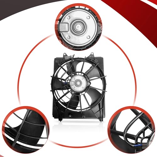 Partsflow Engine Cooling Fan Assembly Compatible with 2018-2023 Honda Odyssey V6 3.5L 190155MRA01 - color: For Honda Odyssey