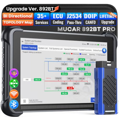 MUCAR 892BT PRO OBD2 Scanner with Topology Map, AI-Assisted Diagnostic Tool