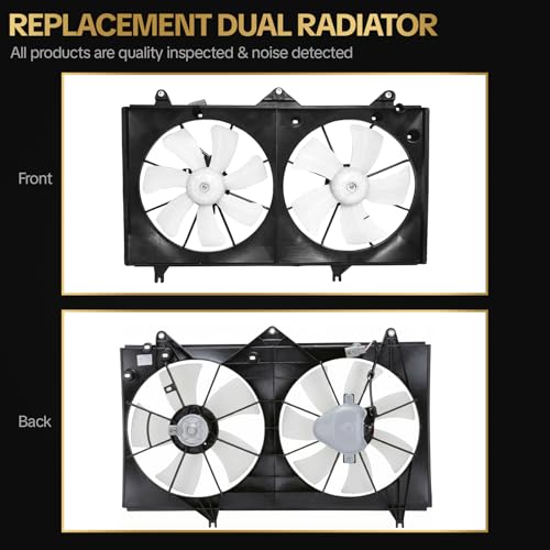620-531 Engine Radiator Cooling Fan Assembly for 2002-2006 Toyota Camry for 2002-2008 Toyota Solara 2.4L Replaces OE 620-545 1636103071 - size: Camry 2.4L 2002-2006, Solara 2.4L 2002-2008
