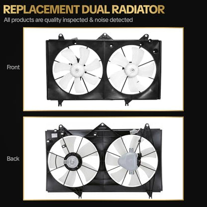 620-531 Engine Radiator Cooling Fan Assembly for 2002-2006 Toyota Camry for 2002-2008 Toyota Solara 2.4L Replaces OE 620-545 1636103071 - size: Camry 2.4L 2002-2006, Solara 2.4L 2002-2008
