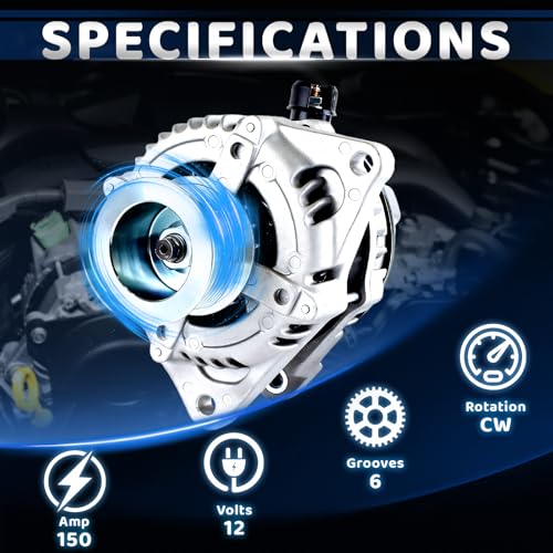 WorldCraft 12V 150A Alternator for Ford F250 F350 F450 F550 Super Duty 6.7L V8 - size: 104210-2920