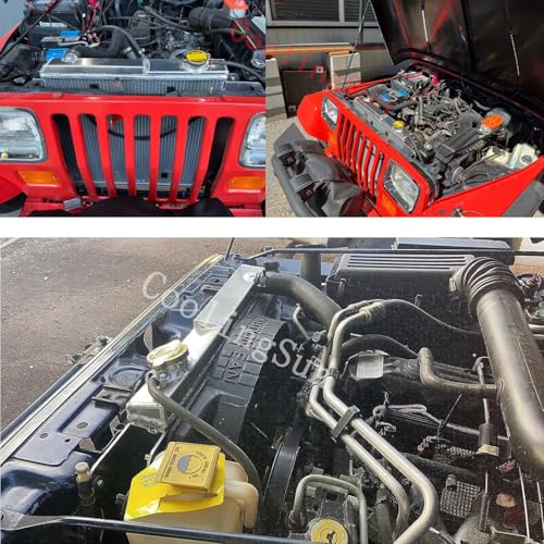Aluminum Radiator for 1987-2006 Jeep Wrangler TJ YJ 2.4 2.5 4.0 4.2, 3 Row Core Radiador
