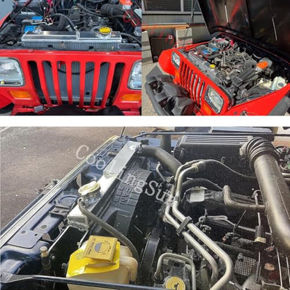 Aluminum Radiator for 1987-2006 Jeep Wrangler TJ YJ 2.4 2.5 4.0 4.2, 3 Row Core Radiador