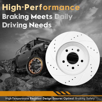 Betthand Brakes and Rotors Fit for 06-10 Chevy Impala, 06-07 Monte Carlo - size: 580403*2+580401*2+D1159-8269+D698-7387