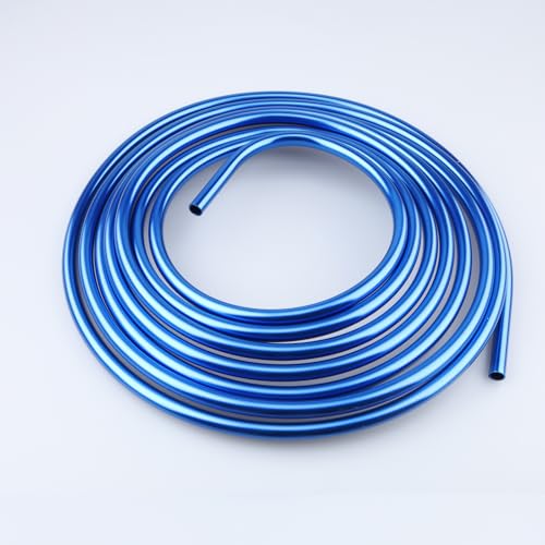 AC PERFORMANCE 3/8" Aluminum Fuel Line Hard Tube, 16 Feet Coil, Blue - color: Blue, size: 3/8" OD - 16FT