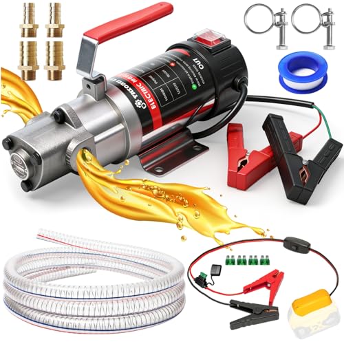 Engine Oil Transfer Pump, Electric Oil Pump with Battery Adapter for Dewalt 20V Batteries, 3.2GPM High Flow Fluid Transfer Pump, Oil Change Pump Extractor for Engine Oil, Gear Oil