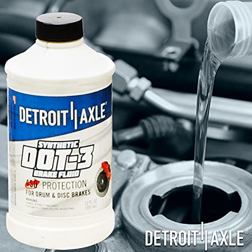 Detroit Axle - 12oz Synthetic Dot-3 Brake Fluid 355ml - size: 1pc 12oz Brake Fluid