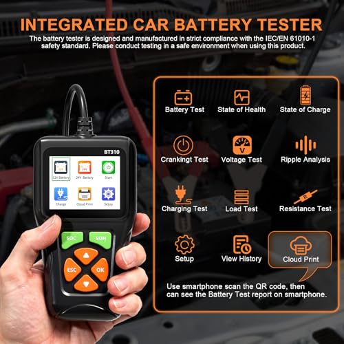 12V 24V Car Battery Tester 100-2000 CCA