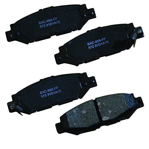 Bendix Premium SBC572 Ceramic Rear Brake Pads for Lexus GS300 1997-1993, SC300 2000-1992, SC400 2000-1992, Toyota Supra 1998-1993 - style: SBC572