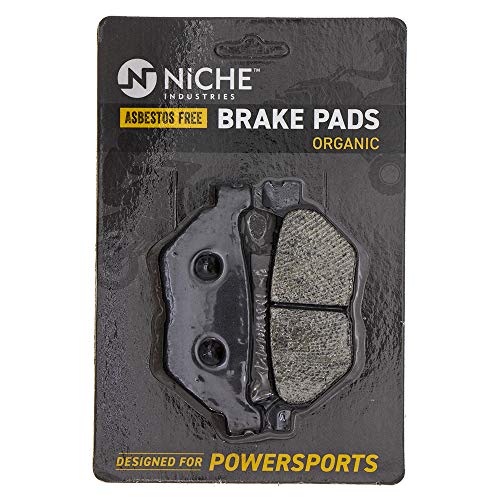 NICHE Front Rear Brake Pad Set for Yamaha 5JJ-W0045-00-00 Organic - size: Organic