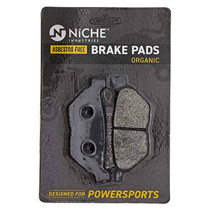 NICHE Front Rear Brake Pad Set for Yamaha 5JJ-W0045-00-00 Organic - size: Organic