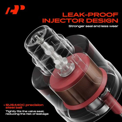 A-Premium Set of 2 Fuel Injectors Compatible with Chevrolet, GMC, Cadillac