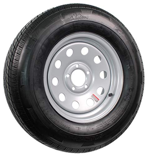 eCustomrim Radial Trailer Tire Rim Assembly ST215/75R14 Load C Silver 5 Lug
