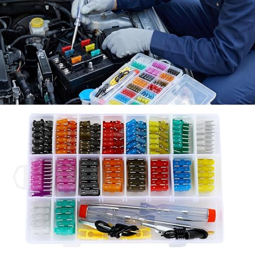 Car Fuses Assortment Kit, 306PCS Mixed Vehicle Blade Fuses Kit Indudes Standard & Mini & Low Profile Mini Fuse for (35A,30A,25A,20A,15A,10A,7.5A,5A,2A), Auto Replacement Accessories (306PCS)