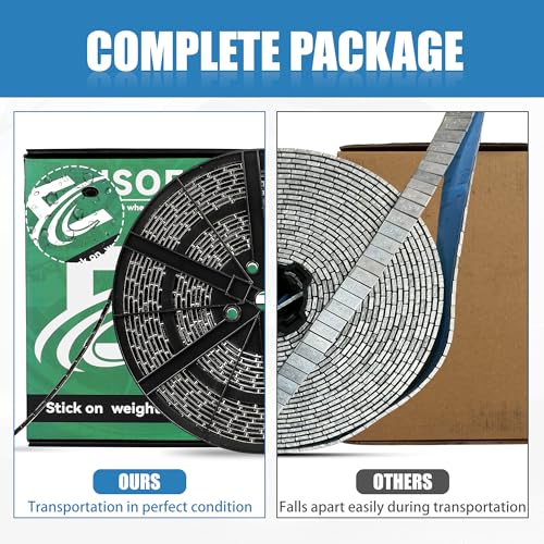 1/4 oz Stick On Wheel Weights 715pcs 5kg Bulk Pack Low Profile Black - color: Black, size: 0.25oz-715PCS(Roll)