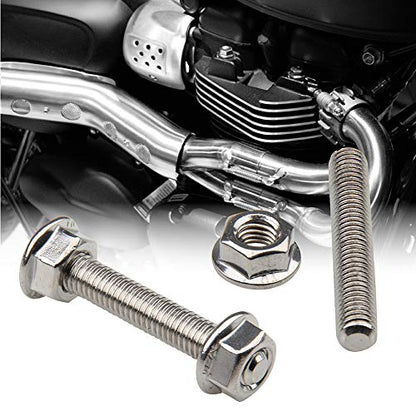 16 Pcs Stainless Steel Exhaust Manifold Stud Nuts Kit Compatible with Ford 4.6 5.4 Liter V8,Compatible with Ford 4.6L 5.4L F150 F250 Manifolds M8*1.25 Exhaust Stud