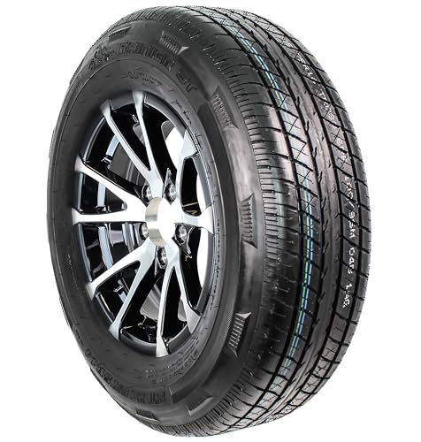 eCustomrim Radial Trailer Tire Rim Assembly ST215/75R14 14 Inch 5 Lug Black