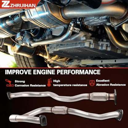 Exhaust Front Pipe Front Y Pipe Kit Compatible for Cherokee 2014 2015 2016 2017 2018 3.2L V6 engine, OE 304175 54971 | EPA Compliant - size: 2014-2018 Cherokee 3.2L V6