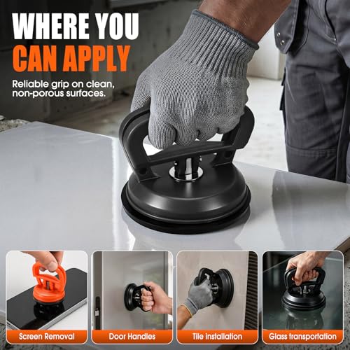 yuyimydd Dent Puller,Car Dent Puller Kit,Suction Cup Dent Remover Tool - color: 1 Black + 2 Orange