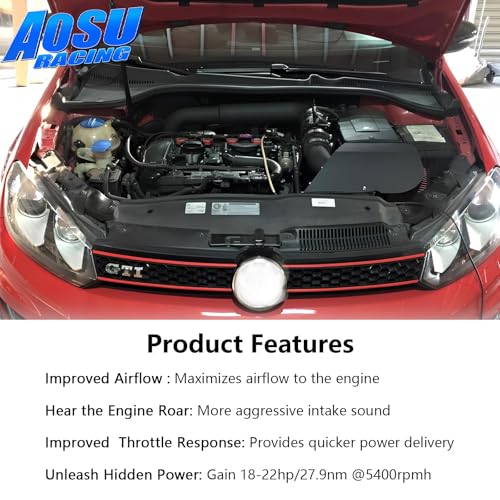 Cold Air Intake Kit for VW MK6 Golf GTI with Gen2 EA888 2.0T