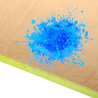 Jucoan 6 Rolls Pre-Taped Masking Paper for Painting, 12 Inch x 30 Feet Tape and Drape Automotive Painter Masking Paper for Car Wall Frame Floor