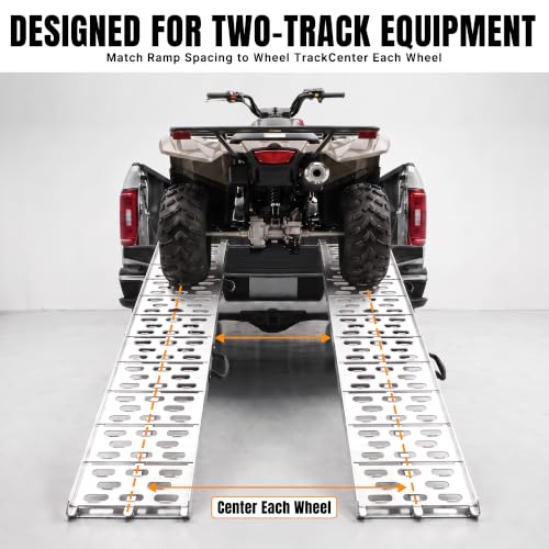 Loading Ramps for Pickup Trucks, 7.5 ft Aluminum ATV Ramps, 2 Pack - size: 2 Pack - 1500 lb