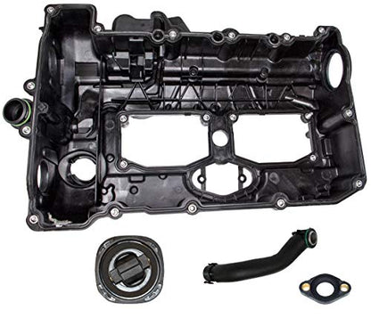 Rein VCK0103 OE Replacement Valve Cover Kit for Select BMW Vehicles with 2.0L 4-Cylinder Engine - with Gasket, Oil Cap, Hoses, and Hardware,Multi