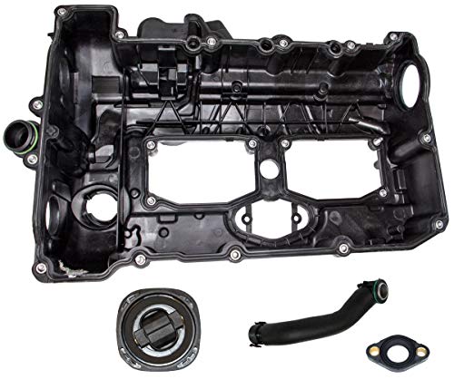 Rein VCK0103 OE Replacement Valve Cover Kit for Select BMW Vehicles with 2.0L 4-Cylinder Engine - with Gasket, Oil Cap, Hoses, and Hardware,Multi