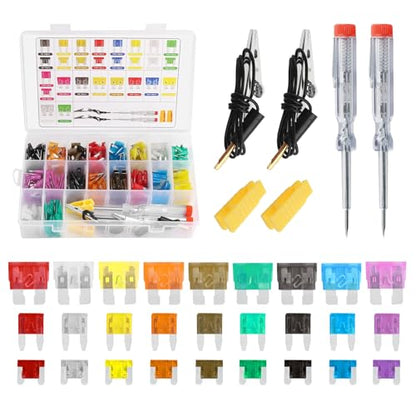 306PCS Car Fuses Assortment Kit with Fuse Tester,Puller,Standard & Mini & Low Profile Mini Auto Fuse(2A/5A/7.5A/10A/15A/20A/25A/30A/35A),Fuses Automotive Kit for Car Truck Motorcycle