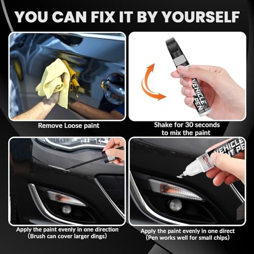 Matte Black Touch Up Paint for Cars, Universal and Color Accurate Automotive Scratch Repair Pen, Lasting Auto Scratch Remover, Quick Drying, Weather Resistant, Easy to Use, Versatile Use - color: Matte Black