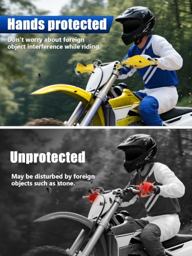 JFG RACING Dirt Bike Handguards Universal for 7/8" and 1 1/8" Handle Bar - color: yellow