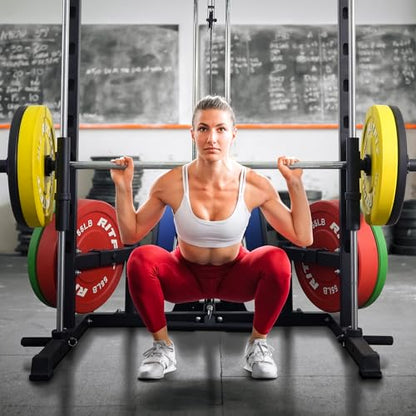 RitFit Smith Machine Power Rack with LAT-Pull Down System - style: Smith Machine Black 1.0