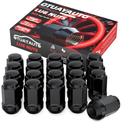 OTUAYAUTO 20PCS M12x1.25 Black Lug Nuts, Replacement for Nissan Nissan - color: Black, size: M12x1.25, style: 20 PCS
