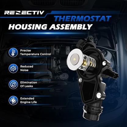 Engine Coolant Thermostat Housing Assembly with Seal BMW - color: 1531437040