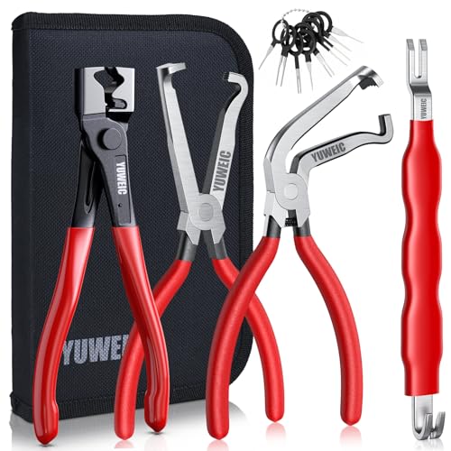 4PCS Electrical Disconnect Pliers Set, Automotive Electrical Disconnect Pliers and Terminal Pin Removal Tool Kit, Professional Automotive Tools for Most Cars, Trucks and SUVs - size: 4