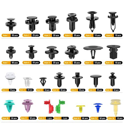 GOOACC 935Pcs Car Push Retainer Clips & Auto Fasteners Assortment - color: 830Pcs Clips + Remover
