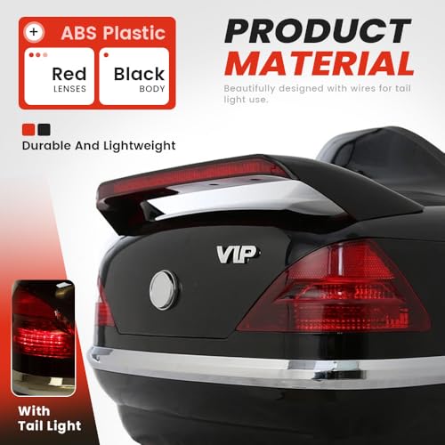 ALMULOO Motorcycle Luggage Trunk W/Tail Light Compatible with Yamaha