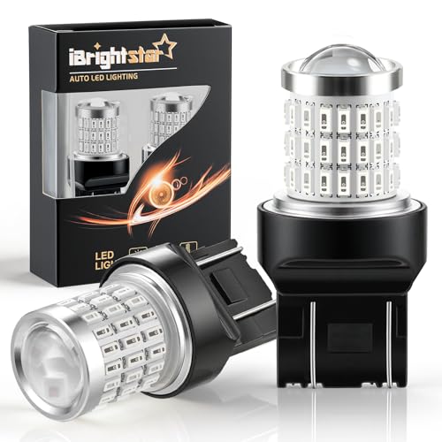 iBrightstar 7443 LED Bulb Red, 7440 LED Brake Light Bulbs Super Bright for Rear Brake Lights and Tail Lights, 2 Pack - color: Red, size: 7443