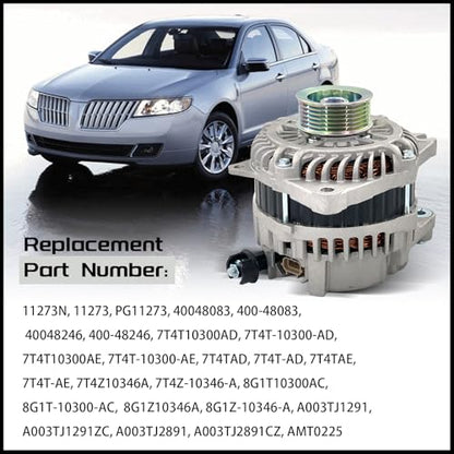 11273 Alternator 12V 150A Compatible with Ford & Lincoln & Mercury - size: Ford/Lincoln/Mercury Sable