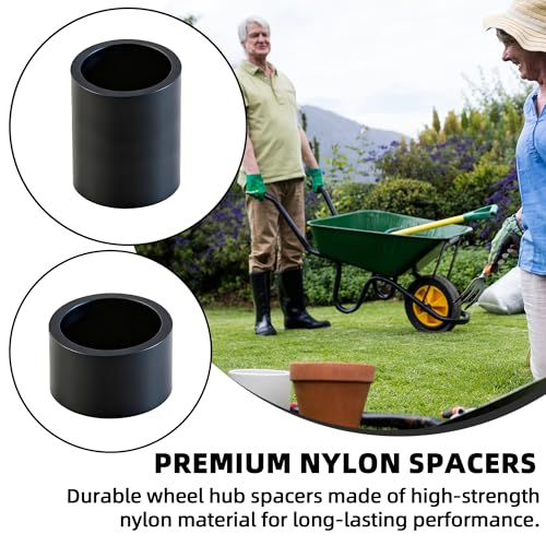 AR-PRO Wheel Hub Spacers – Nylon 5/8" Axle Spacer Kit, Combo Pack with 4 x 1/2in and 2 x 1in Extension Sleeves for Hand Trucks, Dollies, Utility Carts, Wagons - size: 5/8" Bore