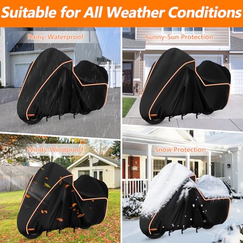 Motorcycle Cover for Harley Davidson Ultra Limited withTrunk Models - size: for Ultra Limited