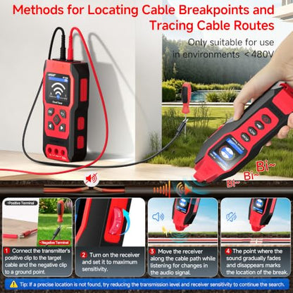 NOYAFA NF-8301 Circuit Tracer, Underground Wire Locator &Digital Multimeter