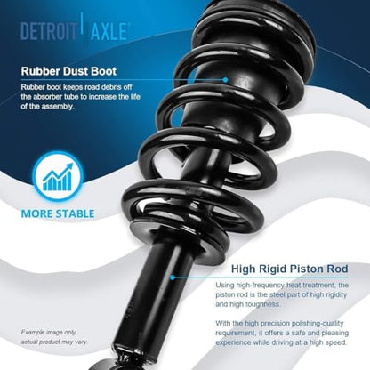 Detroit Axle - Struts Shocks Kit for 2007-2013 Chevrolet Silverado 1500 - size: 6AQS501742/ strut shock sway kit