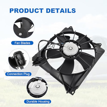 Engine Radiator Cooling Fan Assembly Replacement for Honda Accord 2013-2017