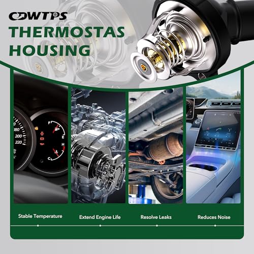 CDWTPS Engine Coolant Thermostat Housing Assembly compatible with Ford - size: 902-733