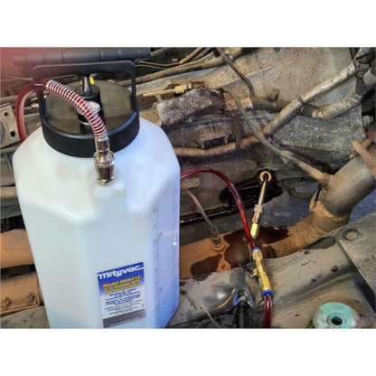 Mityvac MV6412A ATF Pneumatic Sealed Automatic Transmission Refill System, Integrated Manual Pump, 2.5 Gallon (10Liter), Flow Control Valve, Quick-Change Connection, Integrated Pressure Relief Valve - style: MV6412A