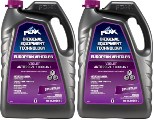 PEAK OET Extended Life Violet Concentrate Antifreeze/Coolant for European Vehicles, 1 Gal. (Pack of 2) - size: Concentrate (Pack of 2)