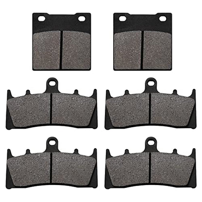 LOCOPOW Front and Rear Brake Pads for Suzuki GSX1300R Hayabusa 1999-2007 GSF1200 SK/K Bandit 2001-2005 GSXR750 1996-1999 GSXR 600 1997-2003 TL1000R 1998-2003 - style: Semi-metal